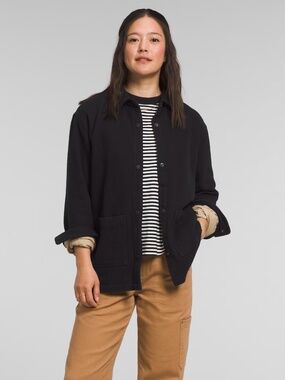 The North Face Valley Twill Utility Shacket Black Size Small